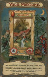 August Fortune Teller Postcard Postcard