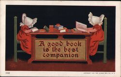 Good Book Best Companion Children Postcard Postcard Postcard