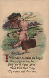 Kewpie Postcard, Come Visit Me Children GER Postcard Postcard Postcard