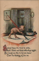 Thinking of You Valentine Cupid Postcard