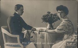 Prince Eitel Friedrich and Wife Royalty Postcard Postcard Postcard