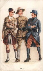 Archie Gunn World War I Allies Pals Postcard Postcard