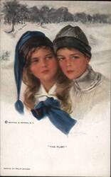 The Flirt, Philip Boileau Children Postcard Postcard Postcard