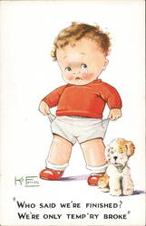 Temp'ry Broke Baby Boy Comic Babies Kit Forres Postcard Postcard Postcard