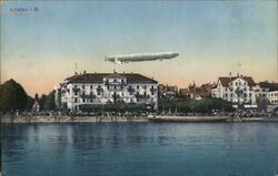 Lindau Zeppelin Hotel Bayerischerhof Postcard