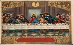 Easter Greetings Last Supper Postcard