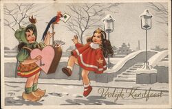 Vrolyk Kerstfeest Children Winter Postcard Belgium emeo Postcard Postcard Postcard