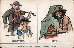 London Street Music United Kingdom Sydney Carter Postcard Postcard Postcard