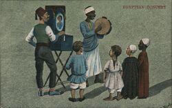 Egyptian Concert Organ Grinders Postcard Postcard Postcard