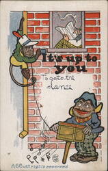 It's Up to You Comic Monkey Postcard