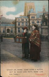 Organ Grinder Comic Postcard United Kingdom Comic, Funny Postcard Postcard Postcard