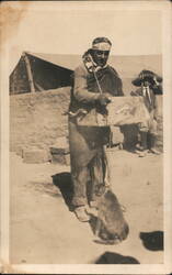 Mexican Man with Dog Organ Grinders Postcard Postcard Postcard