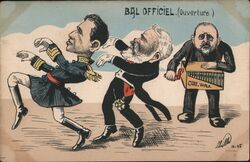 Bal Officiel Caricature Postcard Postcard