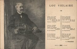 Lou Vielaiare Music Postcard Postcard