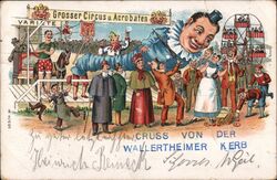 German Circus Clown Postcard Postcard