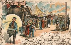 Gruss Vom Hamburger Dom Elephant Postcard