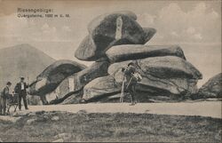 Riesengebirge Quarzsteine Rock Formation Postcard