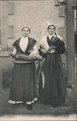 Scenes du Berry Women with Instruments Postcard