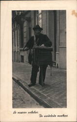 Hurdy Gurdy Player Postcard