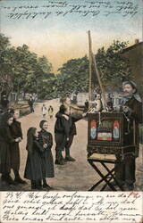 Dutch Children, Street Organ Rotterdam, Netherlands Postcard Postcard Postcard