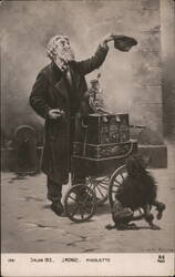 Rigoletto with Organ Grinder & Dog Paris, France J. MONGE Postcard Postcard Postcard