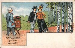 Karl, Komm Hier Wird Georgelt Comic, Funny Postcard Postcard Postcard