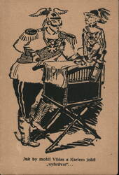 Wilhelm & Karl Caricature Postcard Postcard