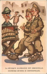 World War I Anti German Comic Postcard Postcard