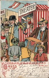 Punch and Judy Puppet Show Postcard