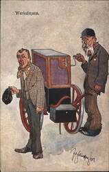 Werkelmann Organ Grinder Postcard