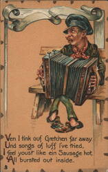 Gretchen Accordion Comic Postcard Comic, Funny Postcard Postcard Postcard