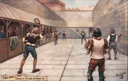 Early Tennis, Time of Henry VII Postcard