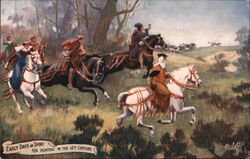 Fox Hunting 14th Century Postcard