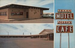 Texan Motel and Jesse's Cafe Postcard