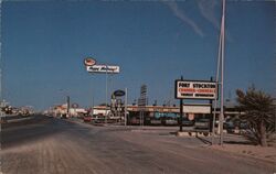 Highway Thru City Fort Stockton Postcard