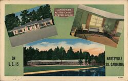 Lakeshore Motor Court Coffee House Hartsville, SC Postcard Postcard Postcard