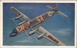 United Airlines Mainliner Cutaway Postcard