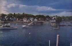 Maine Fishing Village Postcard