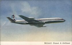 B.O.A.C. Comet 4 Jetliner Postcard