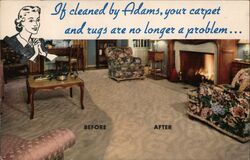 Adams Rug Cleaning - Before and After Postcard