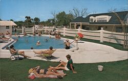 Yankee Traveler Travel Trailer Park Pool Postcard