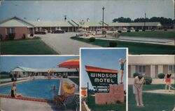 Windsor Motel And Dining Room, U. S. 301 and 15 Summerton, SC Postcard Postcard Postcard