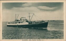 Elizabeth Ann Ferry Block Island Rhode Island Postcard Postcard Postcard