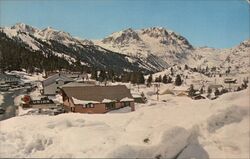 Winter in June Lake California Merle Porter Postcard Postcard Postcard