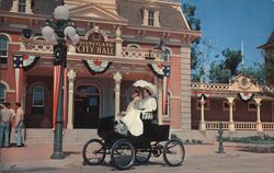 Disneyland City Hall and Antique Car Anaheim, CA Postcard Postcard Postcard