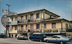 Hotel Milano with Cars Postcard Postcard Postcard