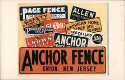 Metal Fence Signs Postcard