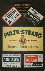 Pulte-Strang General Contractors Detroit Michigan Advertising Postcard Postcard Postcard