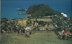 Aerial View of Hana, Maui Hawaii Postcard Postcard Postcard