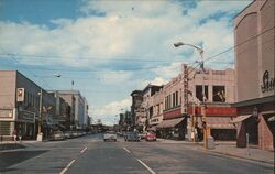 Washington Street Looking North Postcard